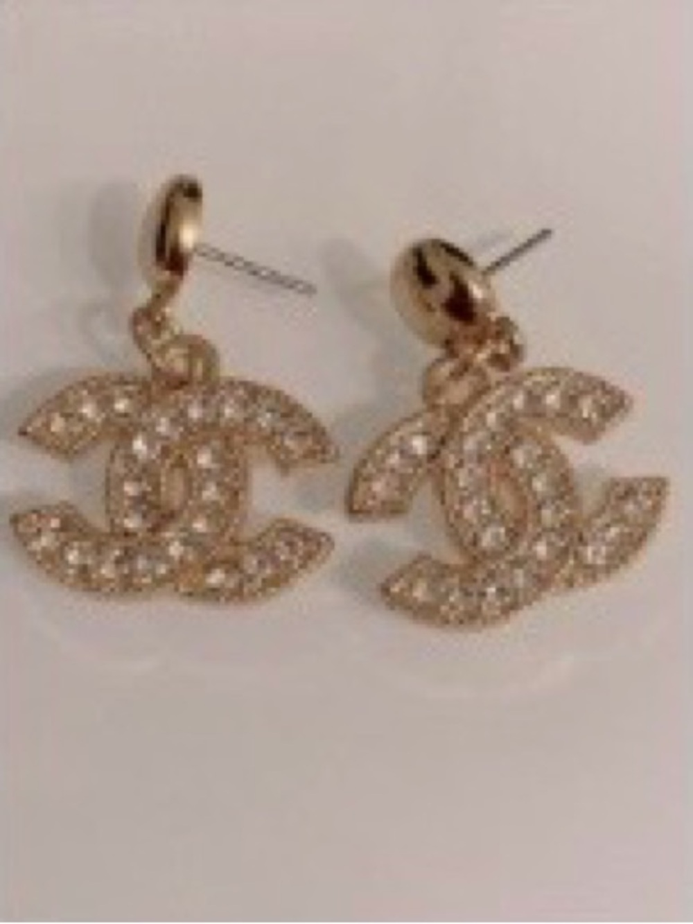 Authentic Chanel–stamped upcycled earrings